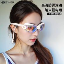 泳帽防水近视高清泳镜男专业游泳眼镜套装竞速泳镜女竞速近视防雾