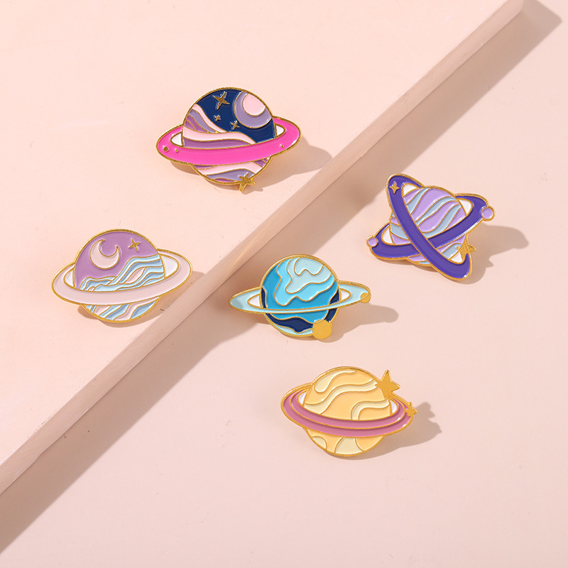 Casual Style Casual Pin Planet Alloy Plating Unisex Brooches