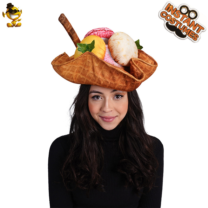 Comercio exterior transfronterizo divertido sombrero de comida vegetal sombrero de Halloween accesorios de rendimiento en el escenario sombrero de pareja image 6