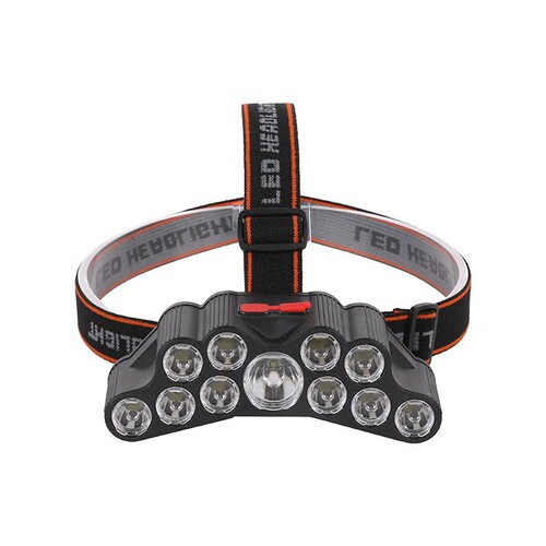 Source factory cross-border LED11 light strong light headlight red and white light charging high-bright head-mounted miner's lamp LED fishing light