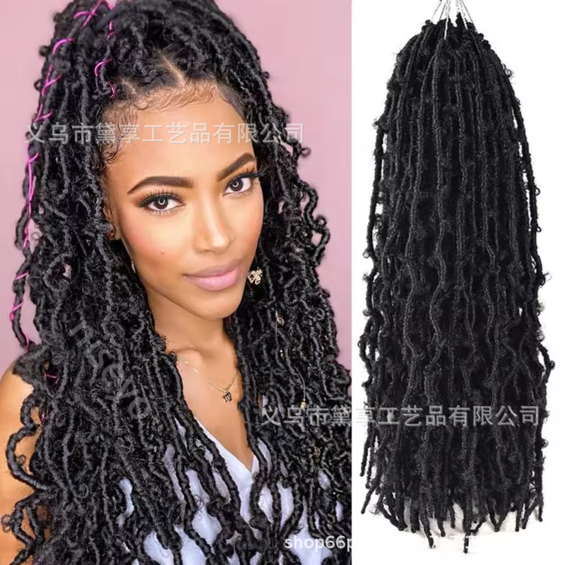 Cross-Border Foreign Trade African Dreadlocks Synthetic Fiber Crochet Butterfly Locs Wig Butterfly Locs Crochethair