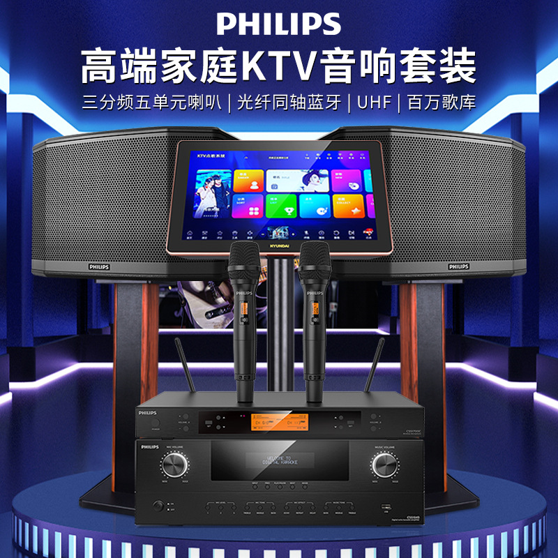 Css1642Ktv Audio Amplifier Karaoke Machine Microphone Set Living Room Home Karaoke Bluetooth Speaker