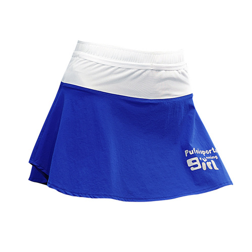 Sports short skirt fake two-piece anti-exposure loose casual yoga fitness running quick-drying tennis skirt multi-pocket culottes