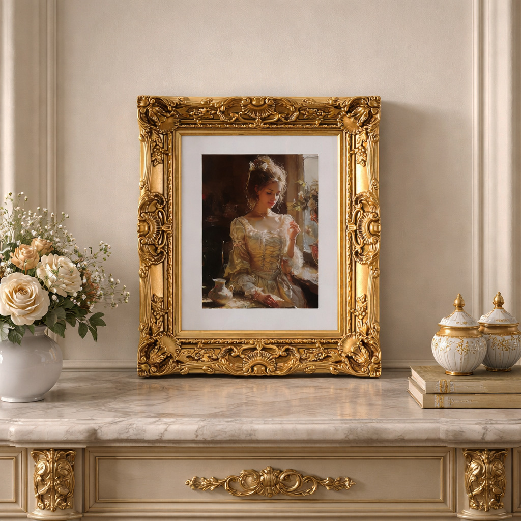 Retro photo frame for living room
