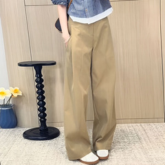 官図ファッションカジュアルパンツ女性2025春秋高腰ゆったりとしています。