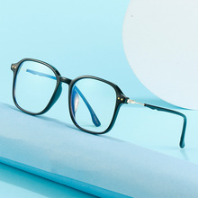 TR90新款复古近视眼镜框架男女同款全框大框圆框眼镜框防蓝光平镜