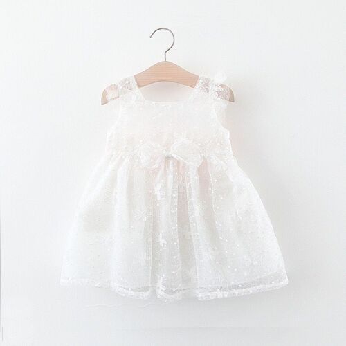 1068 foreign trade children's wear wholesale summer new girls 'lace dress sleeveless children's bowknot gauze dress princess dress