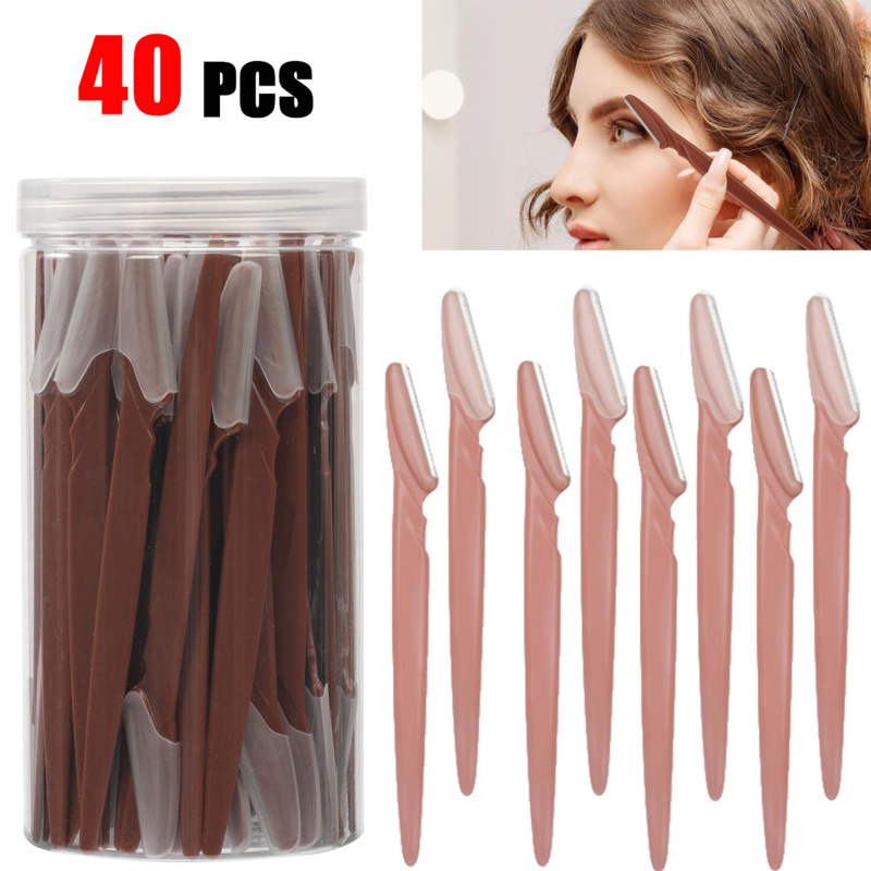 New Cross-Border Model Brown Can-Shaped Eyebrow Trimmer, Portable Facial Razor, Hair Remover, Eyebrow Depilator