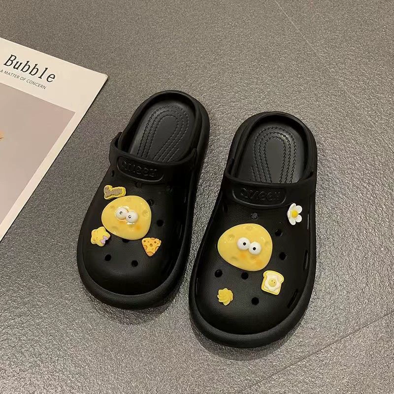 Симпатичные мультяшные пещерные туфли аксессуары съемные женские туфли летняя мягкая подошва тренда пляж Баотоу носить холодные тапочки оптом