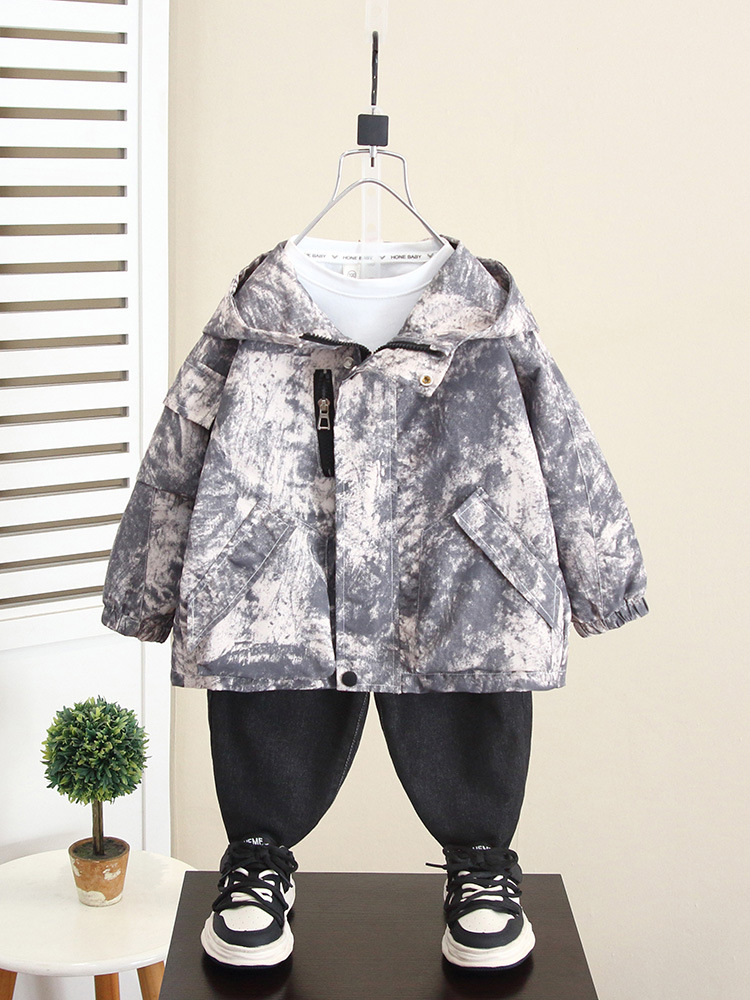 6061 niños ropa de otoño chaqueta de camuflaje para niños primavera y otoño chaqueta coreana 2024 nueva chaqueta de otoño para bebés