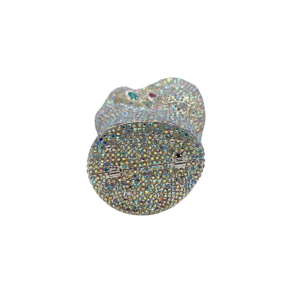 Victory hand crystal bag cross-border diamond banquet bag