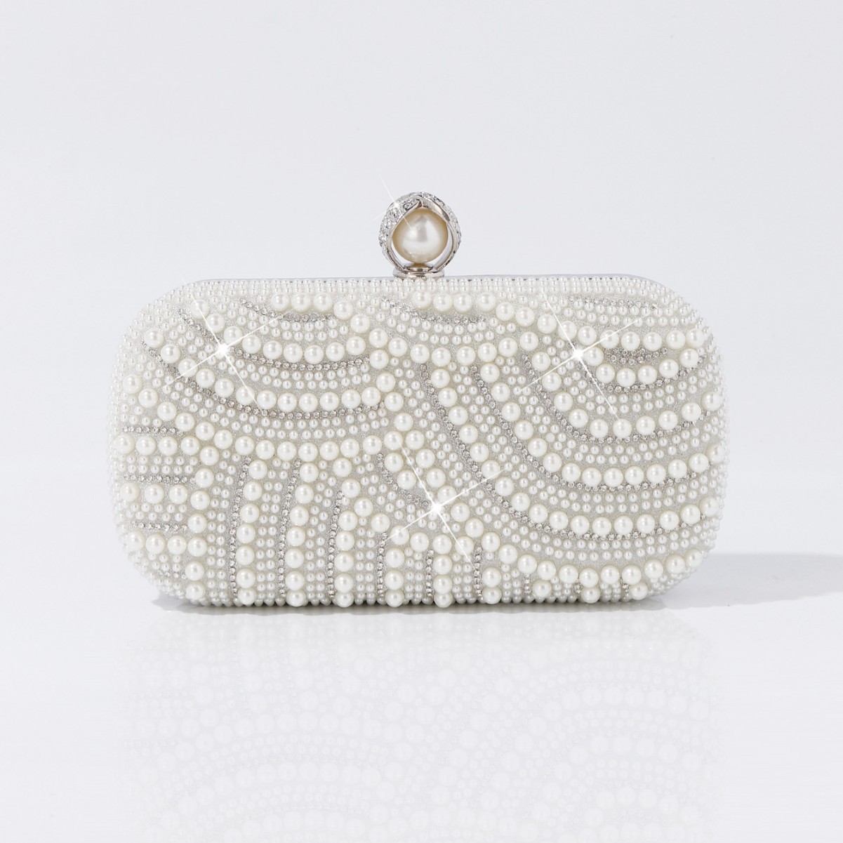 Cross-Border Hot Sale Vintage Pearl Evening Bag, New Beaded Clutch For Cheongsam, Party & Formal Occasions - Thumbnail 7
