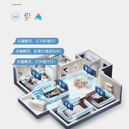 Mijia smart 2024 new living room lamp is atmospheric, simple and modern whole house package combination lamp led ceiling lamp