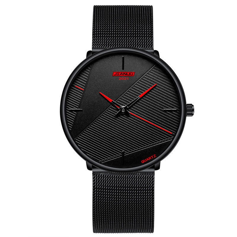 2023 nuevo azul aguja Reloj clásico de los hombres simple creativo negro malla cinturón hombres reloj de cuarzo fabricante en stock suministro directo