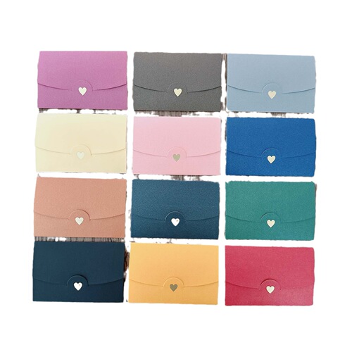 Seal the golden heart special paper Western-style colorful iridescent paper envelopes to place member cards, name cards, and other small cards.
