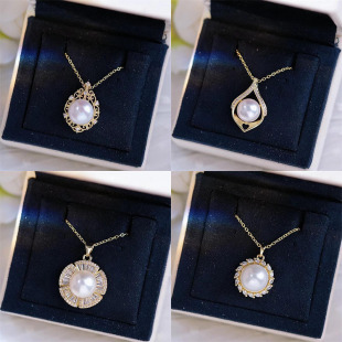 When entering the store, you must enter the welfare products Zhuji Zhizhen freshwater pearl pendant 14k gold simple Joker strength in stock batch