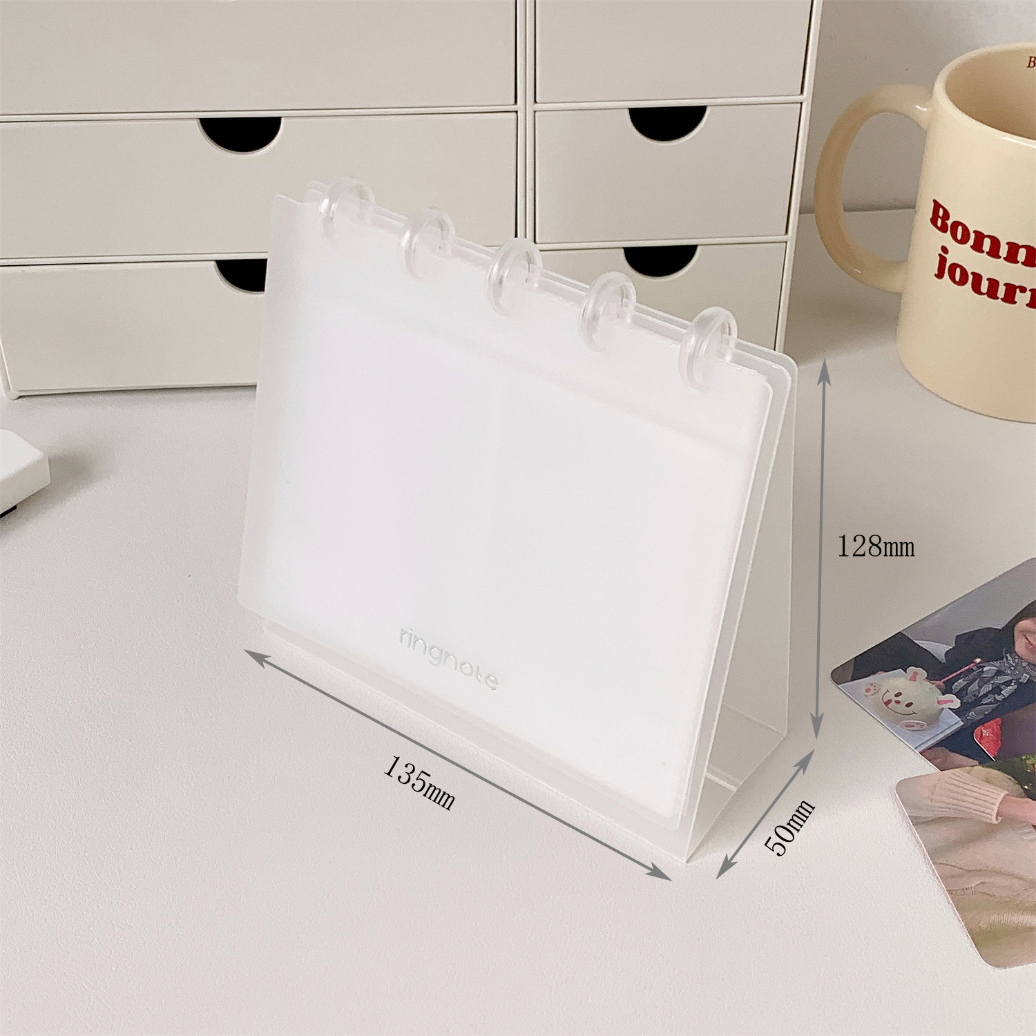 반투명 3.2inch 그리드 카드북(PP 내부 페이지 10장 포함)