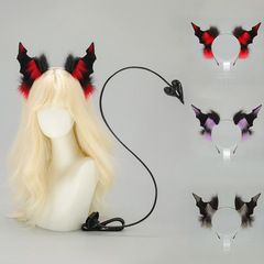 暗黒系ハロウィーン髪飾り展悪魔の角悪魔のしっぽcos道具悪魔のコウモリの耳のカチューシャ