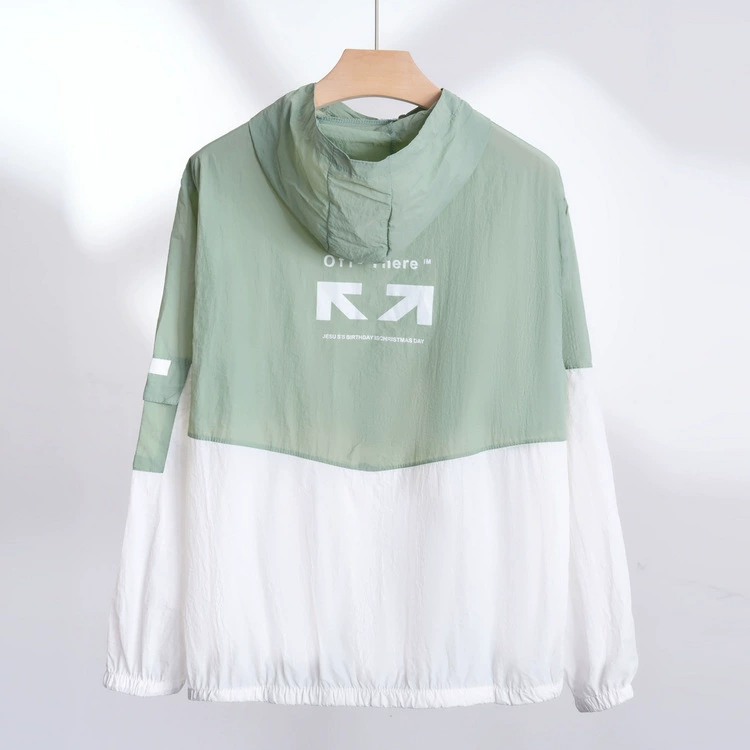 Солнцезащитный крем 2024 новая летняя рубашка тонкая спортивная наружная кожа дышащая свободная куртка с УФ капюшоном