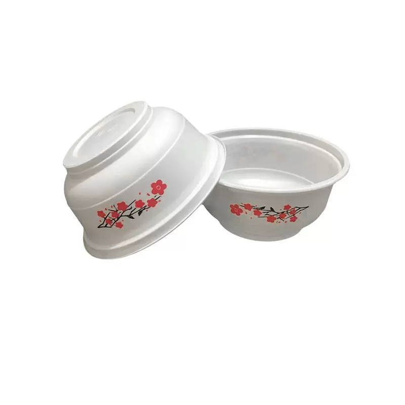 一次性梅花碗餐具耐高温家用汤碗粥碗可分解碗批发