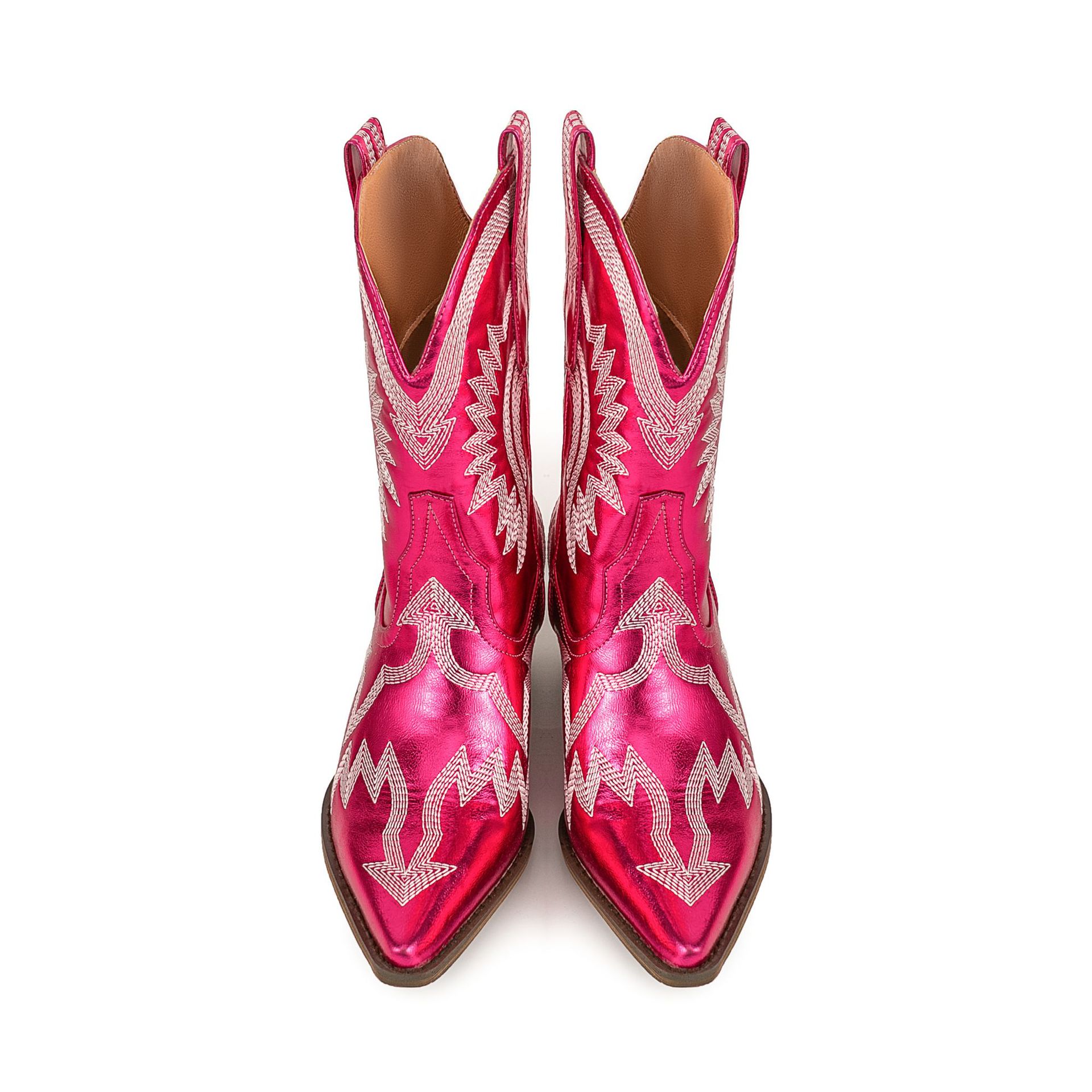 Fashion show chunky classic casual thread plus size blingbling women's ankle boots_voghion.com