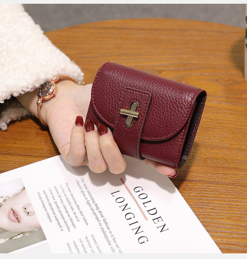 Genuine Leather Wallet For Women Compact Multi-functional Purse_voghion.com