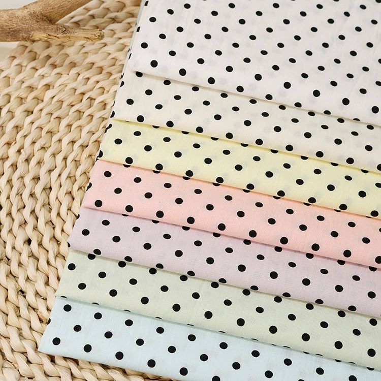 4 мм точка высокая плотность imitation tensile conventional classic small dot printed cotton cloth pure cotton woven flat cloth printed cloth