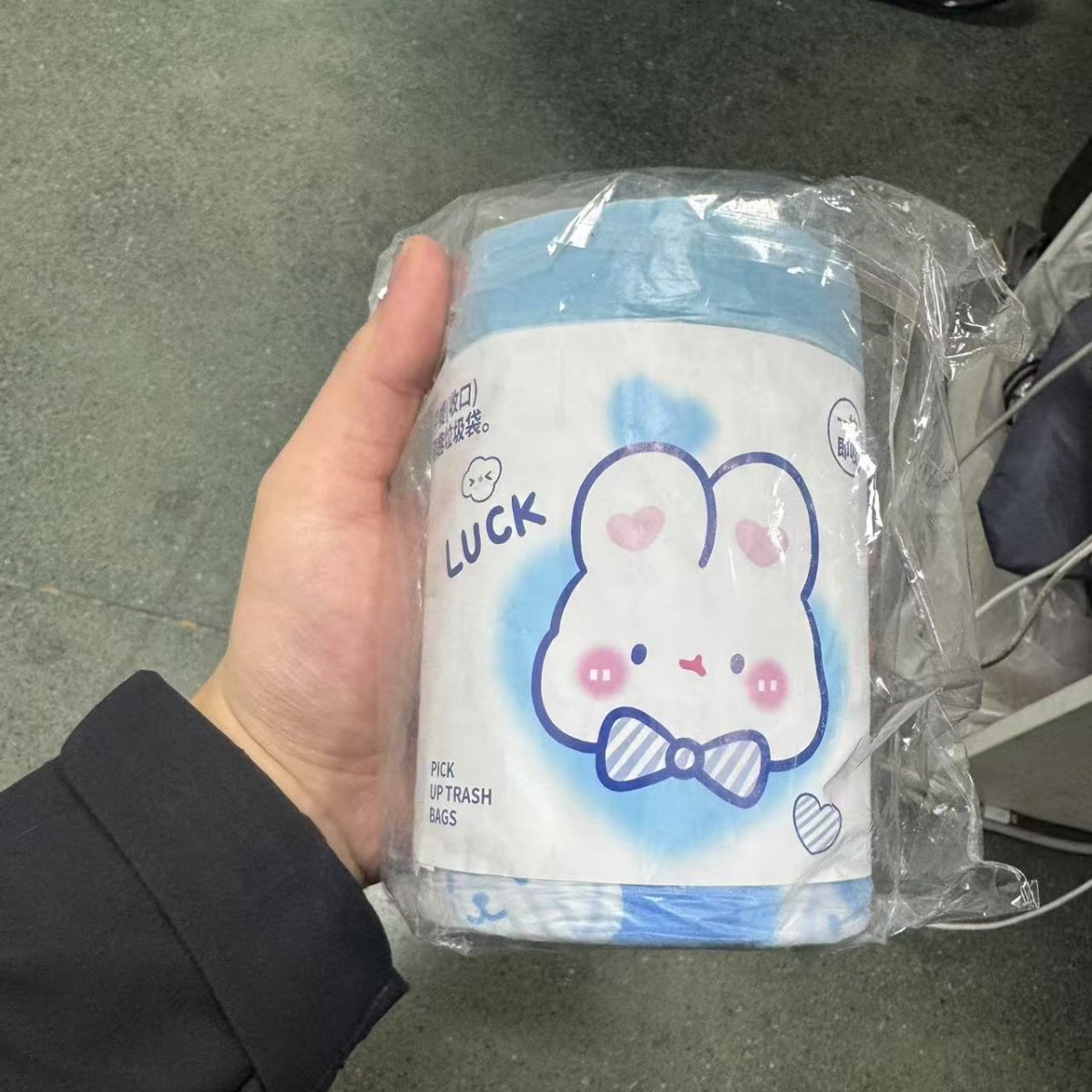 Bolsa de basura con cordón engrosada hogar rollo grande bolsa de basura portátil para dormitorio cocina y baño