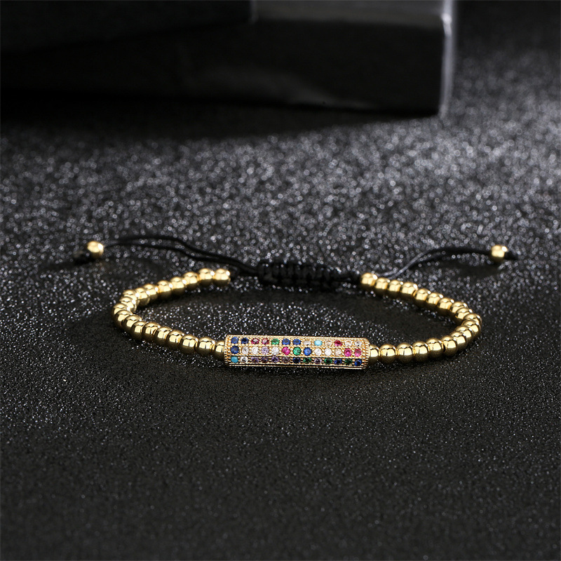 Simple Style Round Copper Pearl Inlay Zircon Bracelets 1 Piece