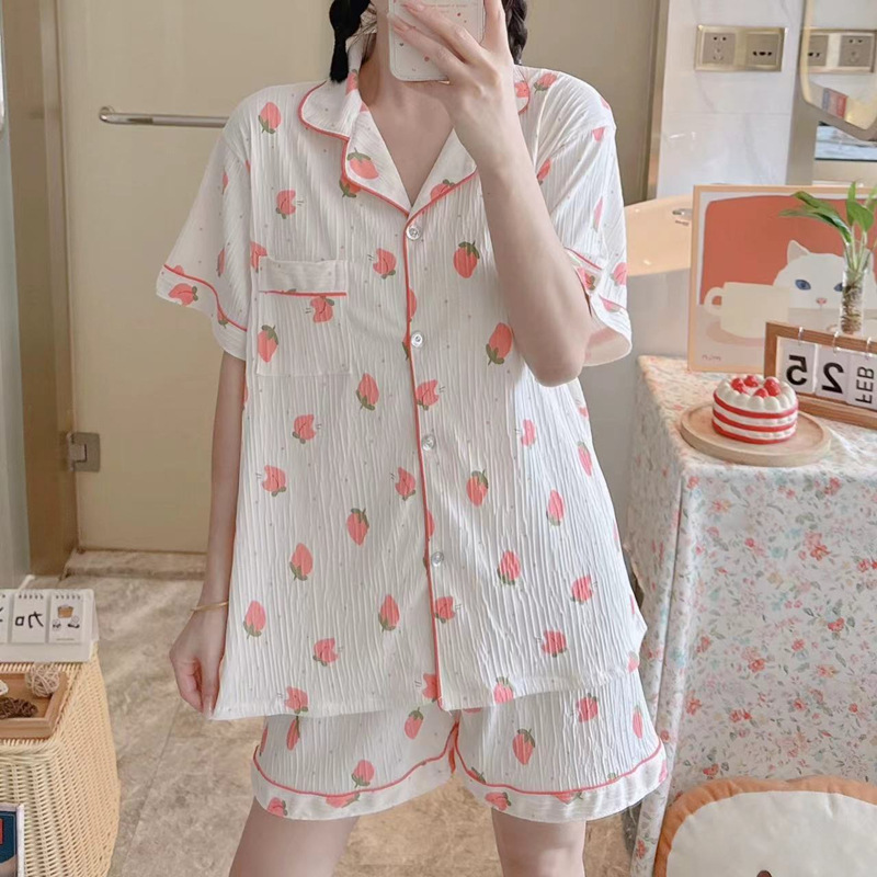 Princess Wind Pijamas de algodón de mujer 2024 nuevo verano manga corta japonesa dulce conjunto de ropa para el hogar