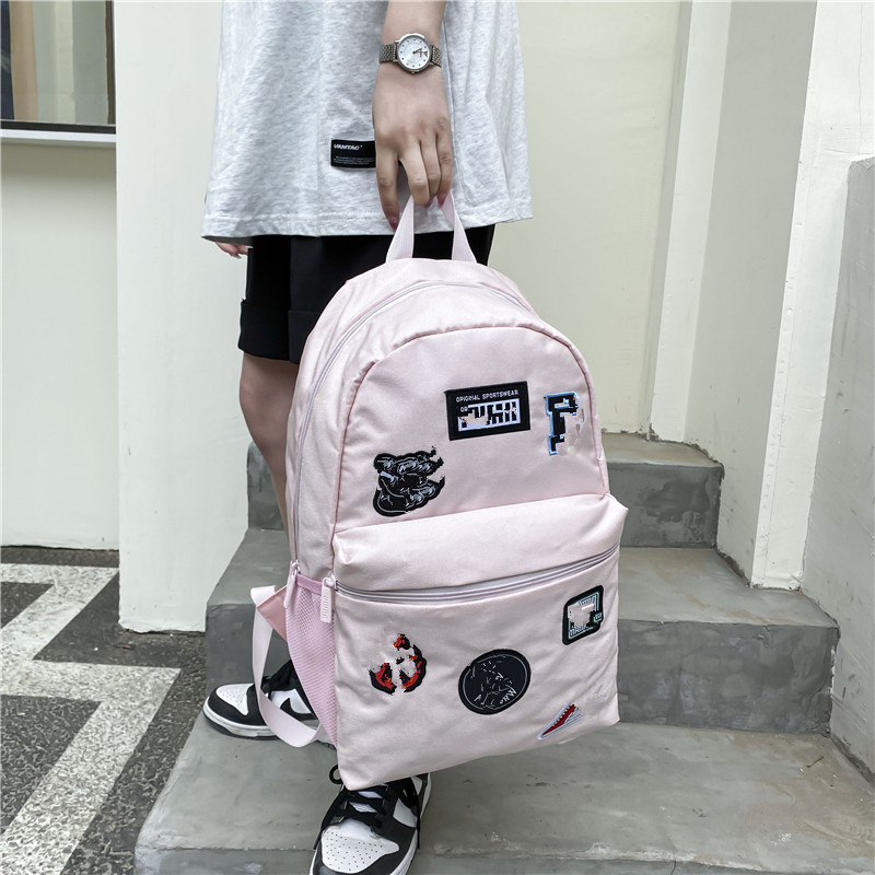 Large-Capacity Student Schoolbag, Casual and Versatile Short-Distance Travel Backpack, Foreign Trade New Fashion Trendy Brand Men's and Women's Backpack