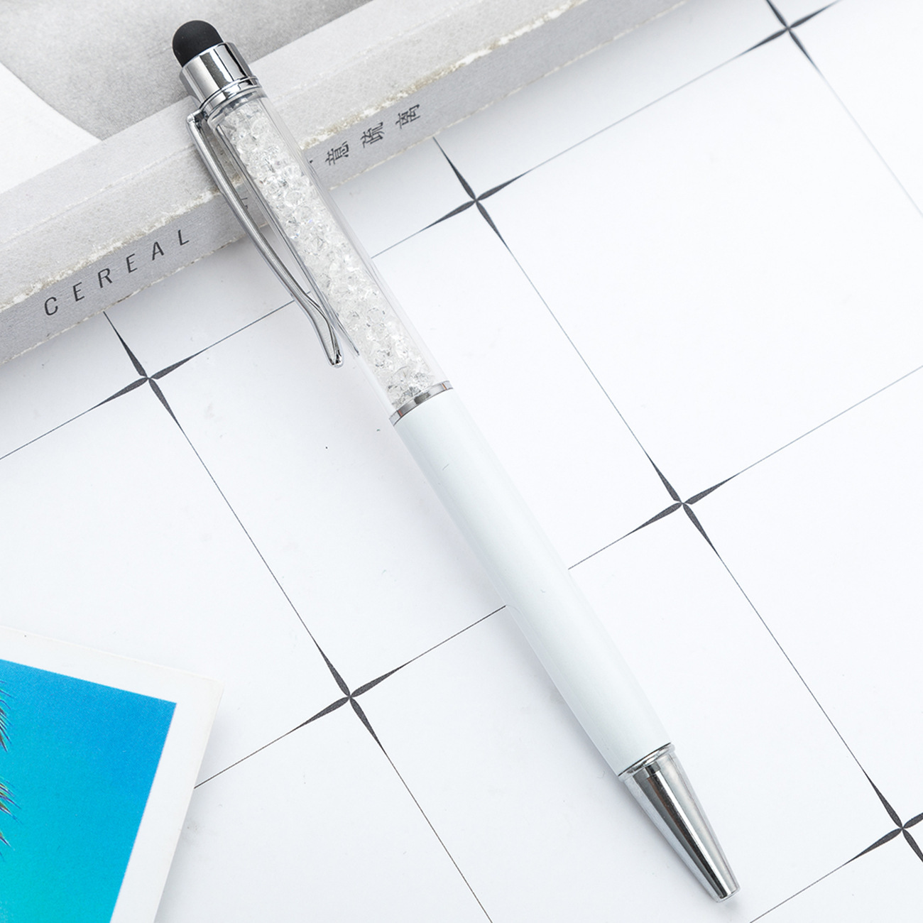 Creativo nuevo condensador lápiz de bola de cristal diamante rompiendo pareja lápiz de firma lápiz táctil iPad lápiz de escritura