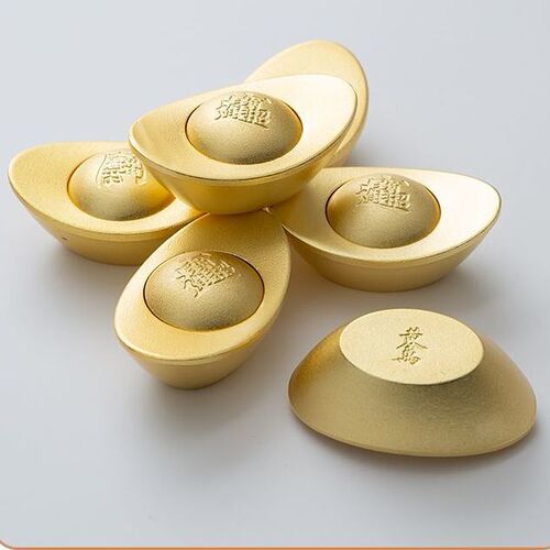 Brass home accessories gift ornaments Yuanbao rotatable ornaments to attract wealth and treasure entrance cabinet decoration new Chinese style