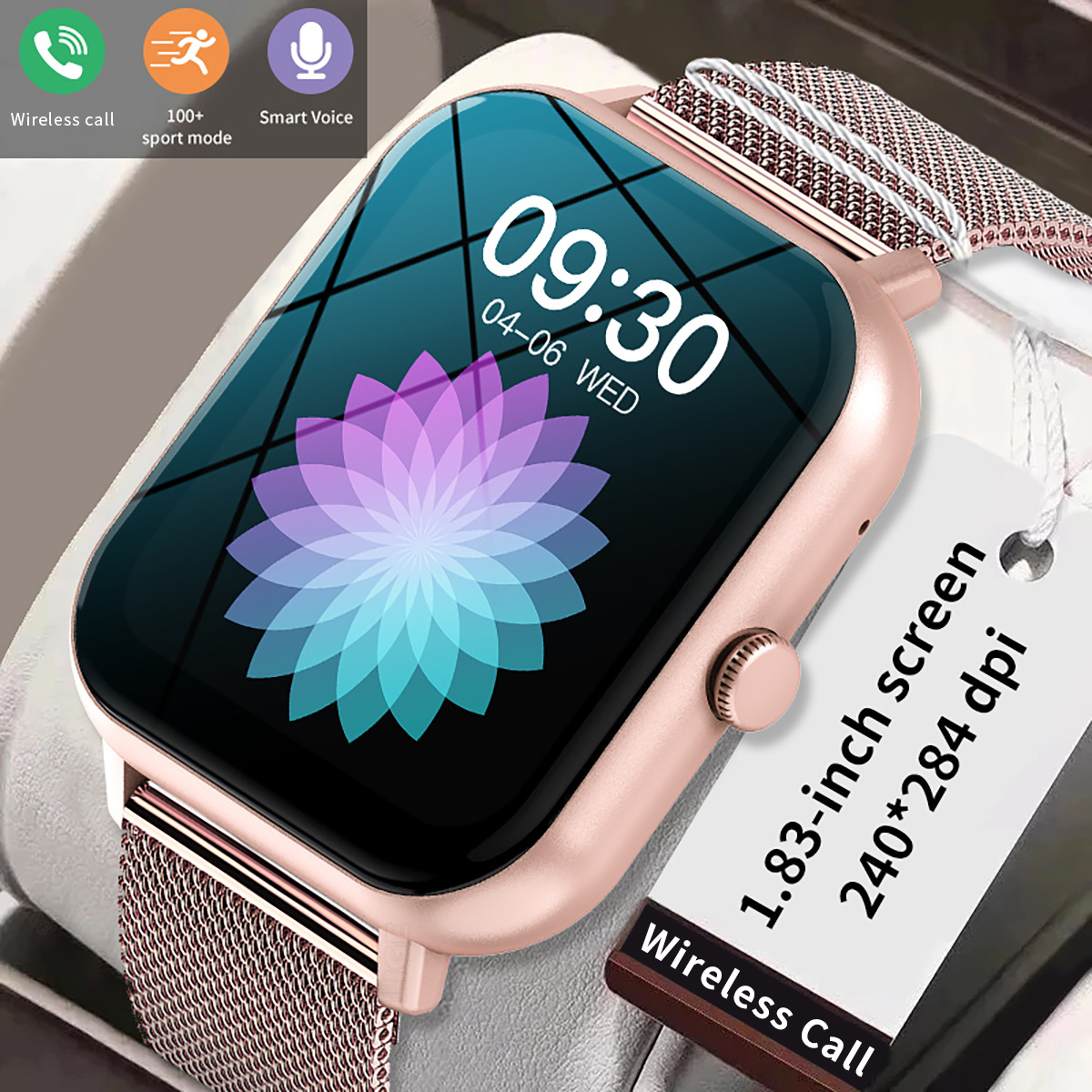 Cross-Border Foreign Trade Smart Watch Zl54Cj Bluetooth Calling Multi-Functional Sports Heart Rate Health Watch Ring