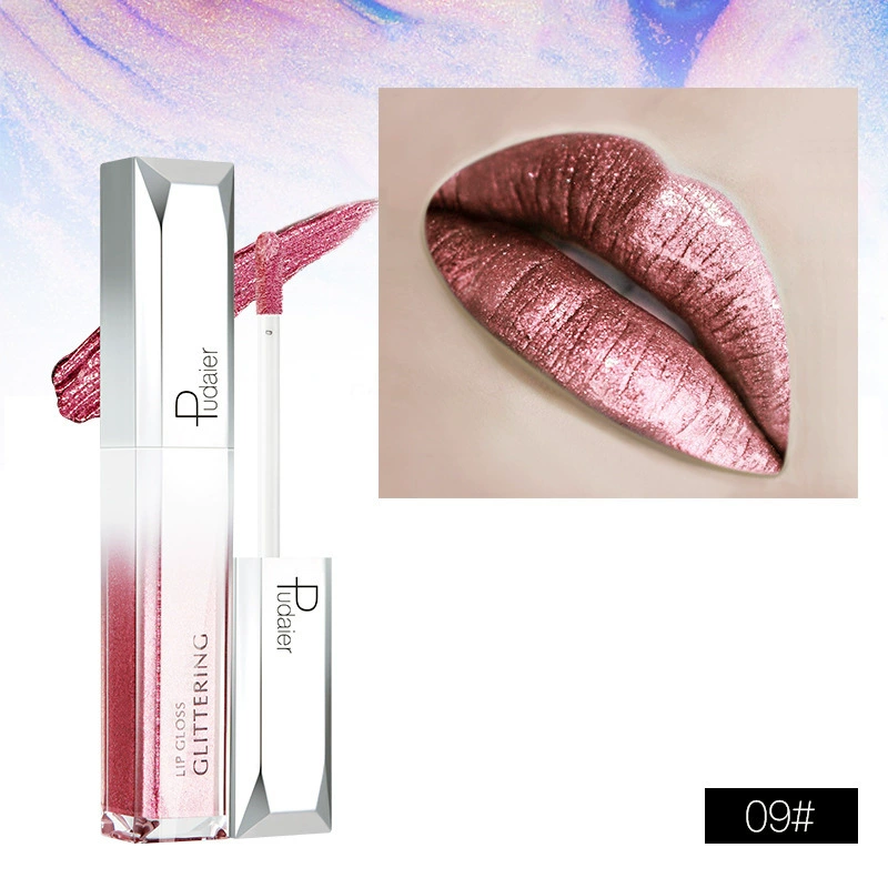 Lip Gloss (Pudaier) Shimmer Pearl Nourishing, 18 Colors, Lip-Volume Enhancing, European Style