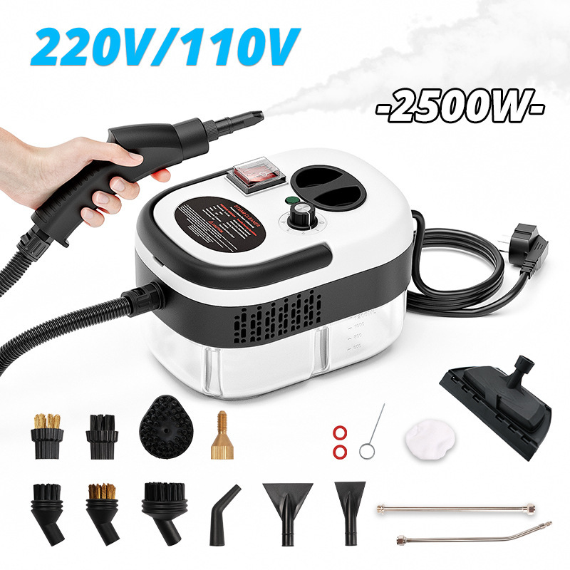 Cross-Border Hot-Selling High-Temperature and High-Pressure Steam Cleaning Machine 2500W Handheld Instant Heating High-Temperature Steam Cleaning Machine Wholesale