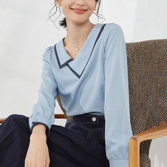長袖襯衫女設計感2025春裝新款簡約通勤別致漂亮小衫氣質上衣