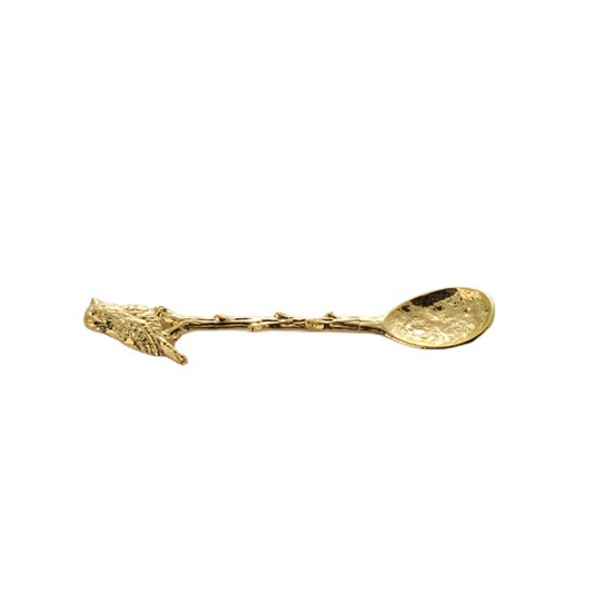 Vintage Style Hammered Bird Design Coffee And Dessert Spoon_voghion.com