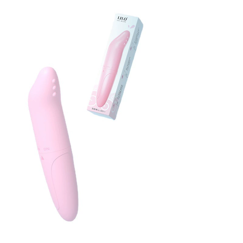 Личный вибрирующий массажер (LILO Dolphin Stick), силикон, компактный 8.3 см, направленный кончик