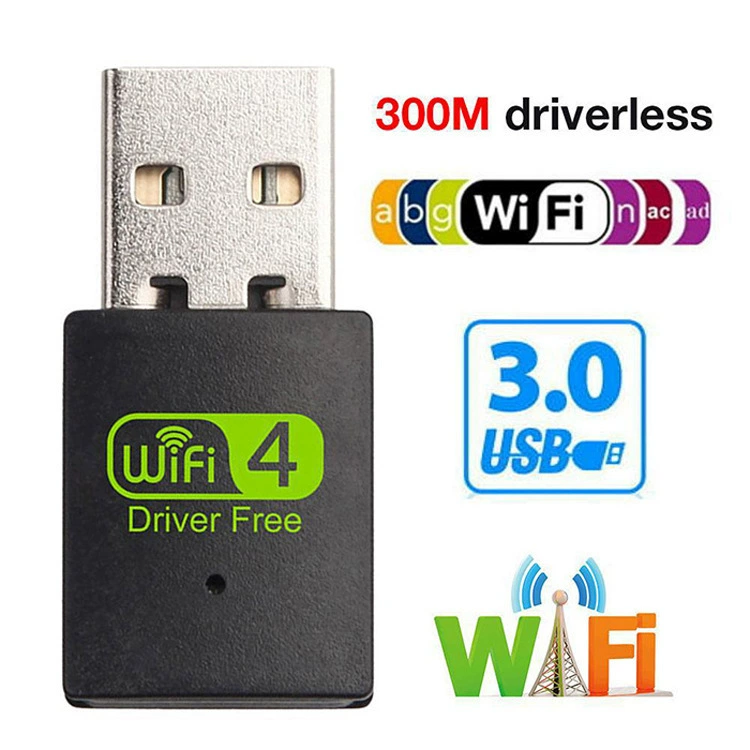 Компьютер мини-USB сетевая карта WiFi адаптер 300M беспроводной 2.4G WiFi приемник передатчик малая сетевая карта