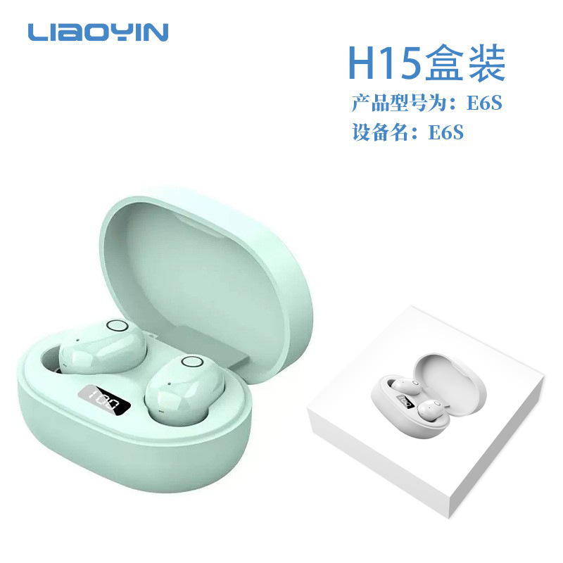 J15新品レディースイヤホンbluetoothワイヤレスミニ可爱い女の子高颜値耳伤つけない快适高音质E6S|undefined