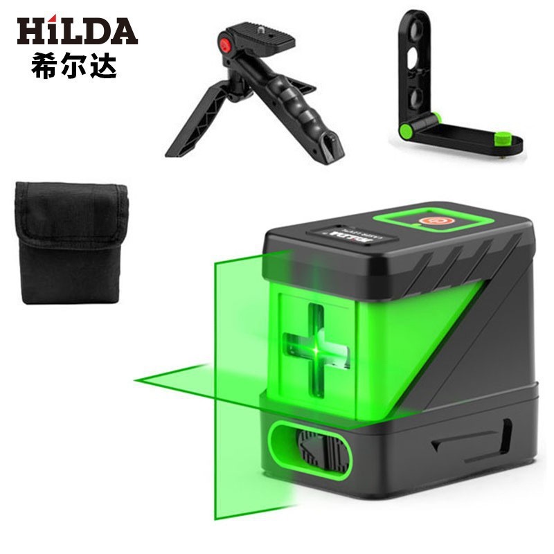 Nivel Láser de Dos Líneas Transfronterizo, Medidor de Nivel de Luz Potente, Nivel Láser de Autonivelación Específico para Exteriores.