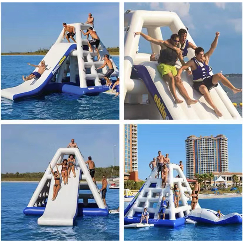 Water inflatable triangle slide Trampoline children's ocean ball pool amusement park toys adult sea water play equipment