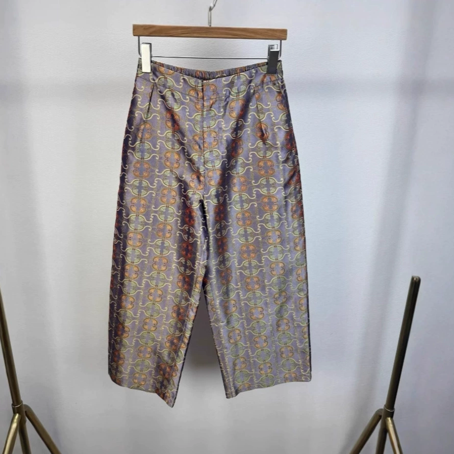 Летние брюки Nanyou 2025, свободные, в китайском стиле, ретро, универсальные, на эластичном поясе, улучшенные, элегантные, женские брюки в стиле Тан.