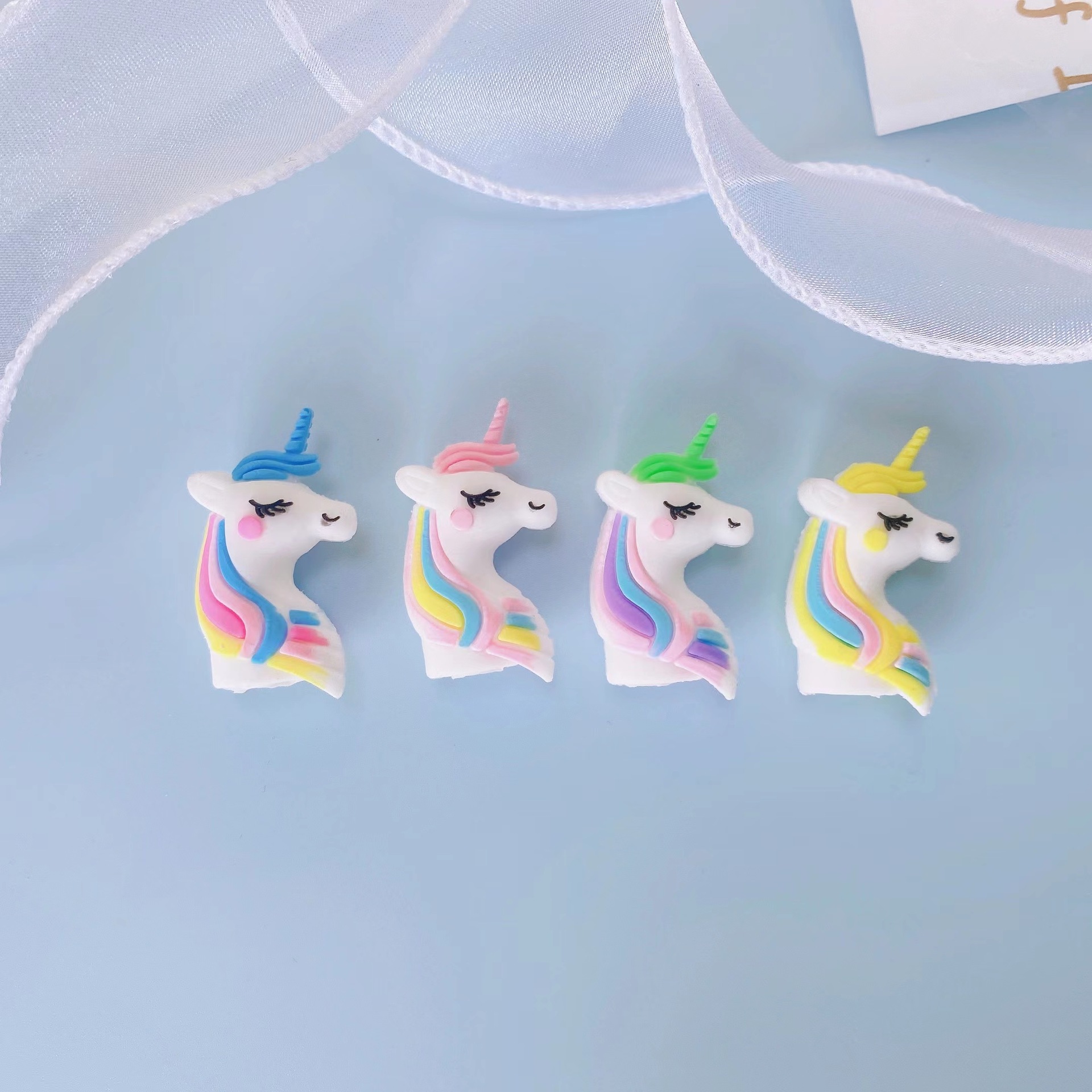 Creative cartoon unicorn pen cap protector 3D stereoscopic neutral pen pencil PVC soft rubber pen tip factory wholesale