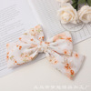 Cloth, hair accessory with bow handmade, floral print, flowered, factory direct supply