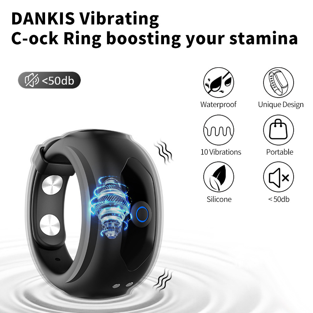 10-Frequency Vibrating Ring with Watch-Lock Design, Magnetic USB Charging, Silicone-ABS Body — detail image 10