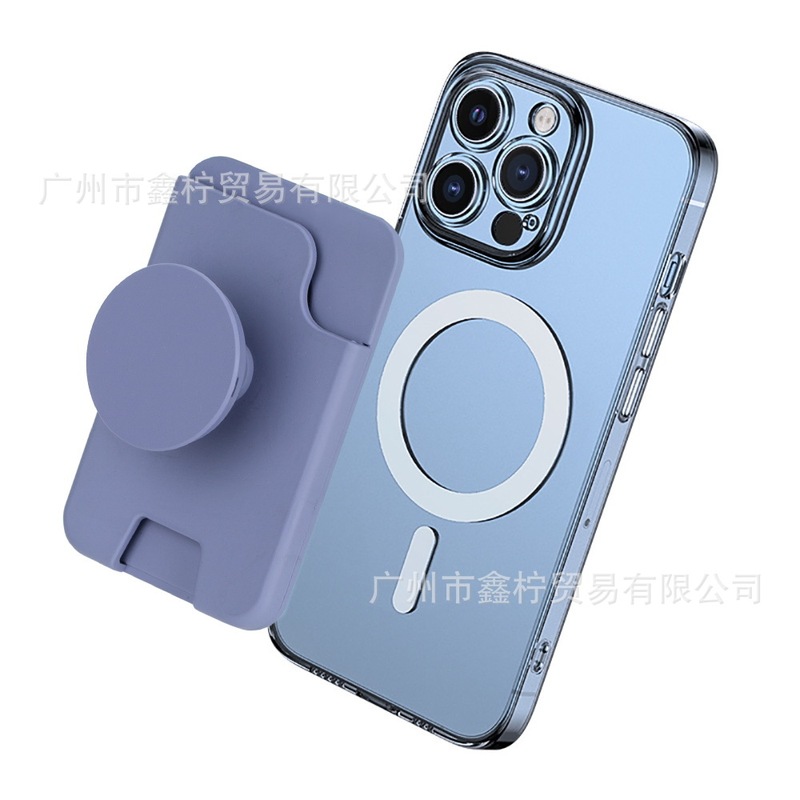 Suitable for Apple iphone16 15pro Magnetic Card Bag Magsafe Magnetic Mobile Phone Airbag Bracket Card Bag