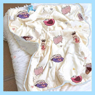 Children's Air-Conditioned Quilt, Summer Cool Quilt, Kindergarten Nap Quilt, Pure Washed Cotton Spring and Autumn Small Blanket Available for Wholesale