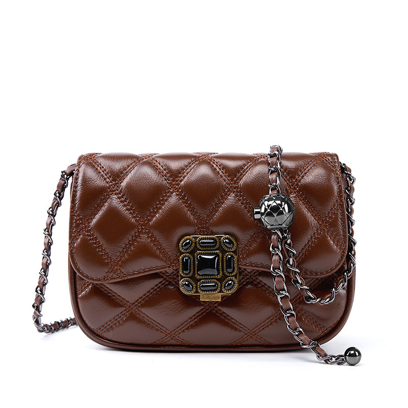 Luxury Women's Mini Bag 2026 New Trend Fashion Niche Crossbody Bag Quilted Chain Retro Square Bag - Thumbnail 5